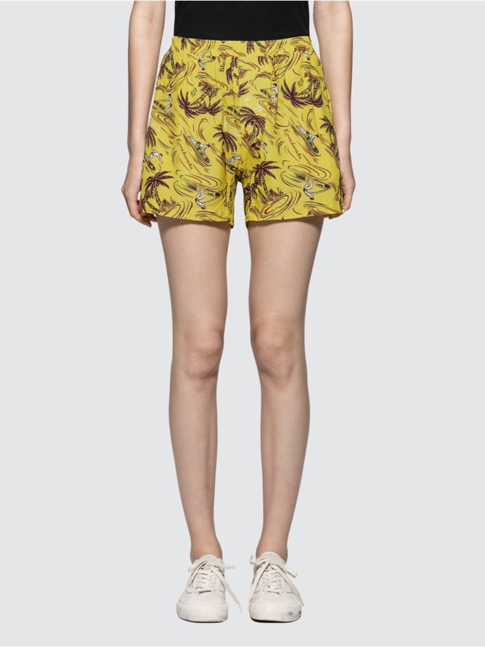 R13 Yellow Surfer Printed Boxer Shorts Designer Loungewear